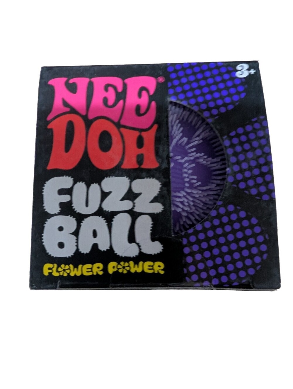 Schylling NeeDoh Fuzz Ball Flower Power Squeeze Toy, Purple 💜